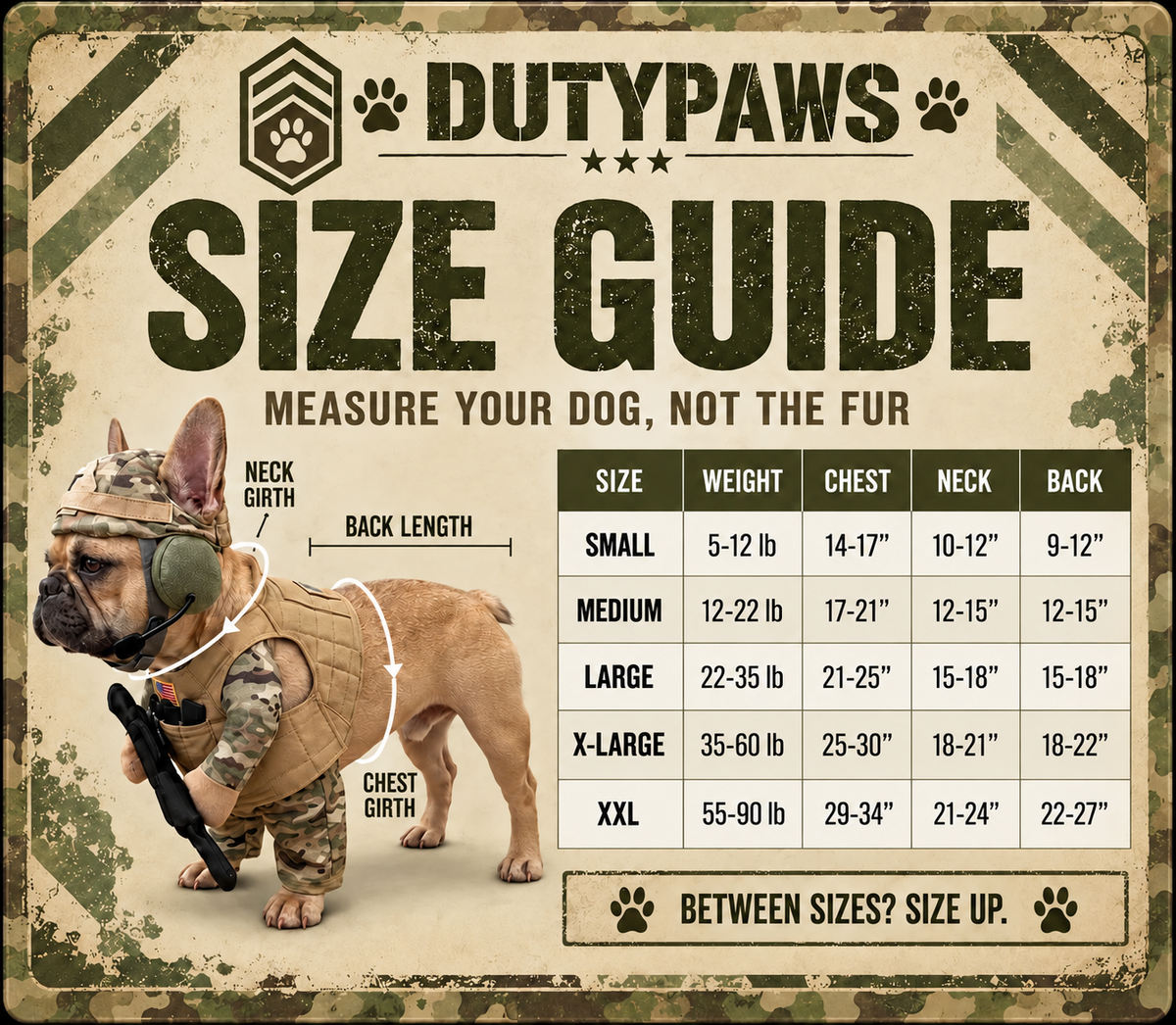DutyPaws- Soldier Outfit