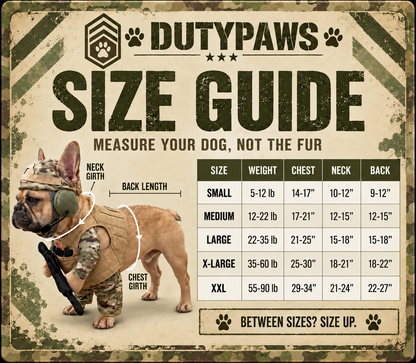 DutyPaws- Soldier Outfit